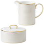 Wedgwood Set Azucarero y Lechera Arris-Gio Gold Bone China/New Bone China